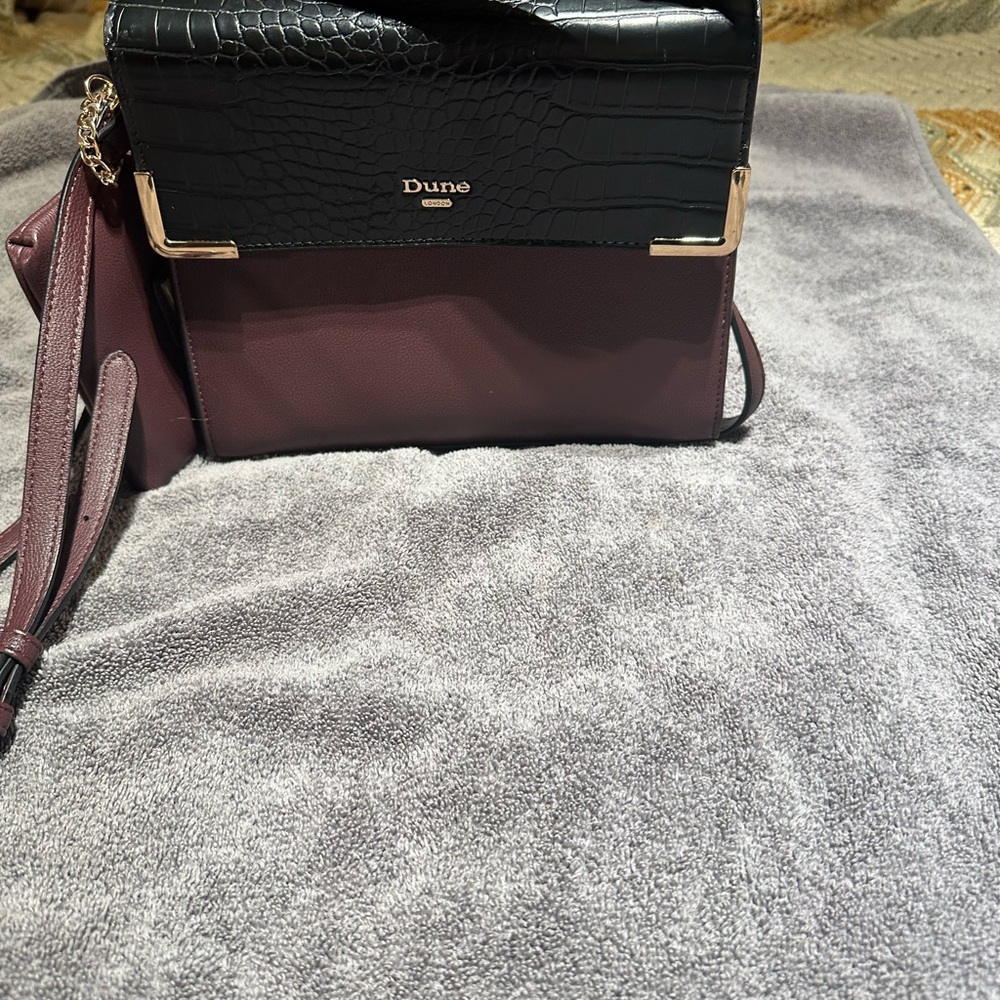 Black and Burgundy Women's Bag